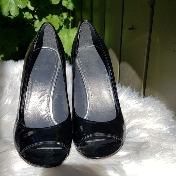 Stuart Weitzman Pump Peep Toe Patent Leather - Picture 2 of 6